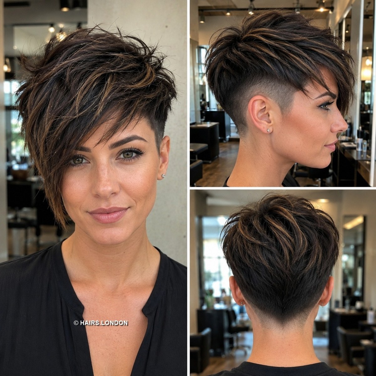 Coffee Asymmetrical Pixie