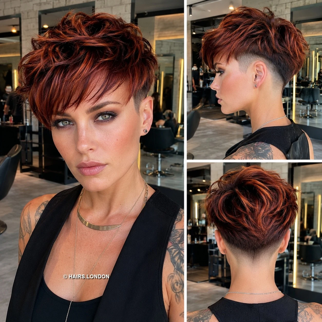 20 Bold Pixie Haircuts with Spiky Texture, Rich Color and Volume Copper Auburn Pixie