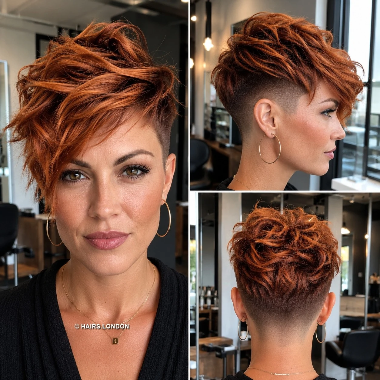 20 Bold Undercut Pixie Haircuts with Texture and Color Copper Curly Pixie