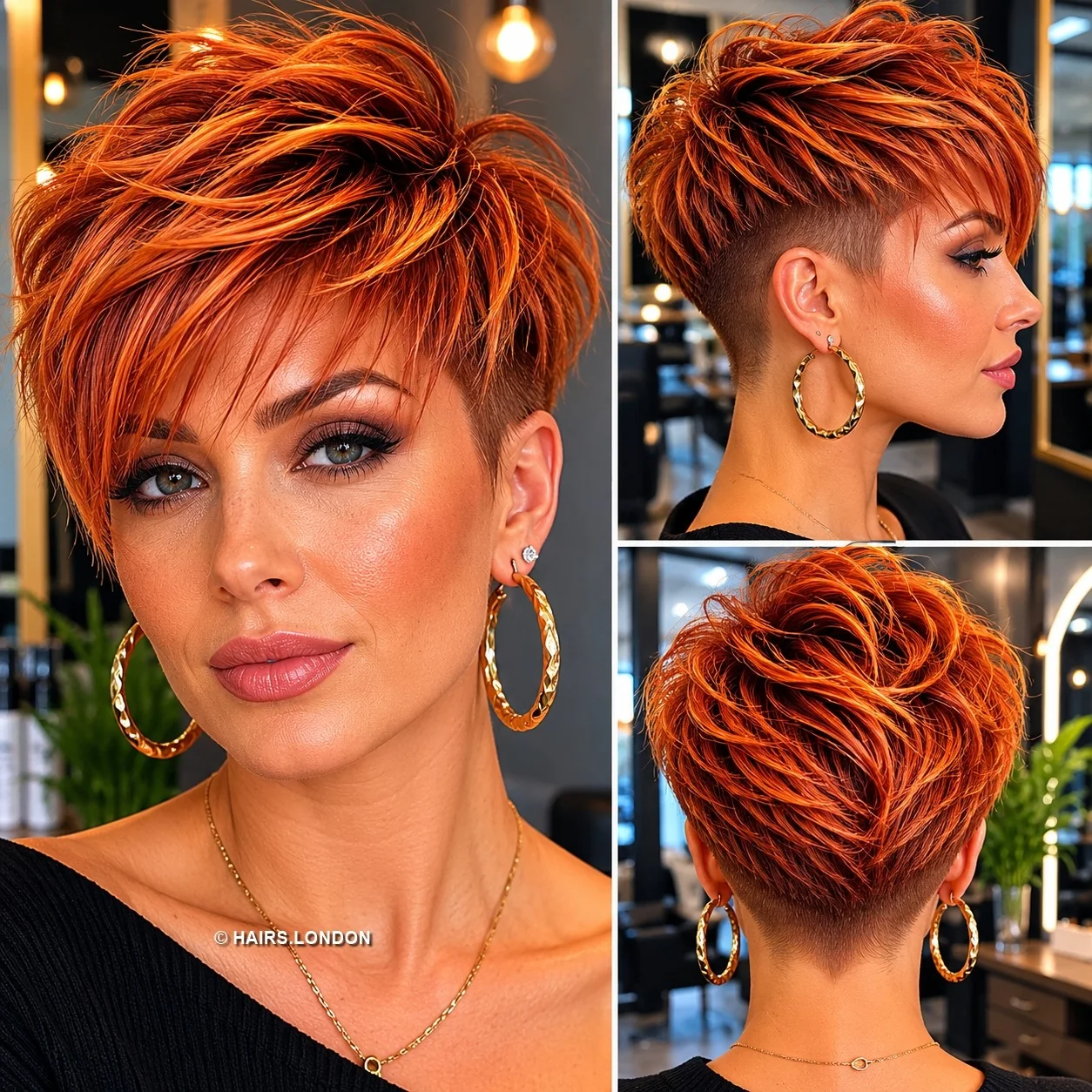 Copper Razored Pixie