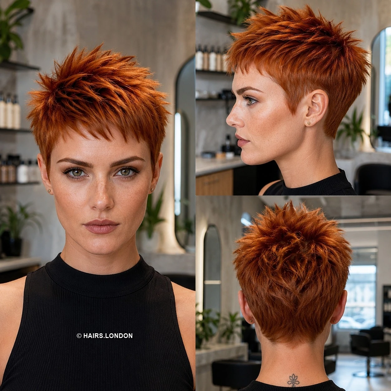 Copper Spiky Pixie