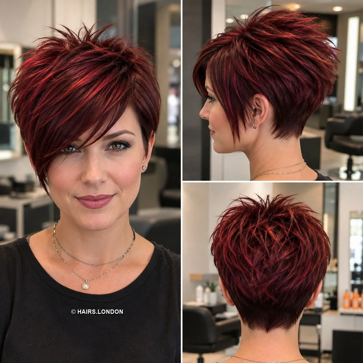 Crimson Layered Pixie