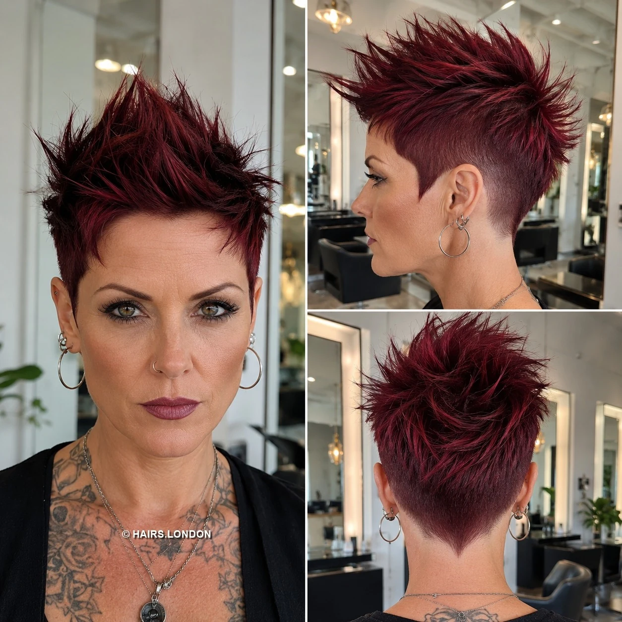 Crimson Spiky Pixie