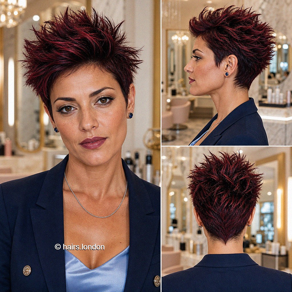 Crimson Tousled Pixie