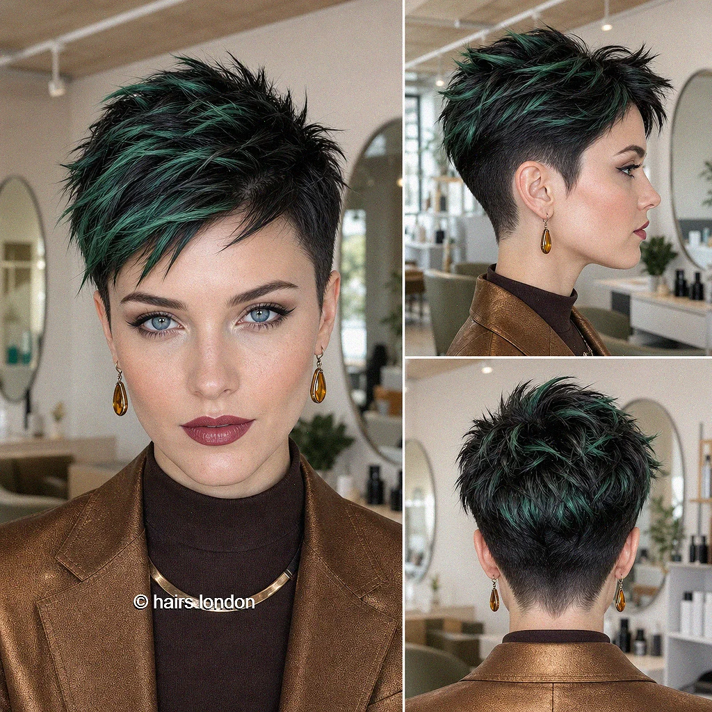 Emerald Undercut Pixie
