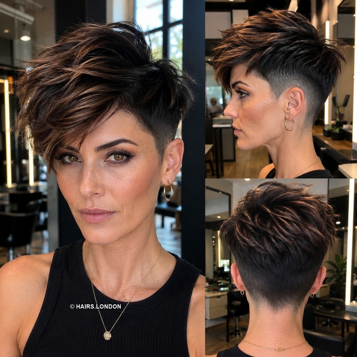 Espresso Asymmetrical Pixie