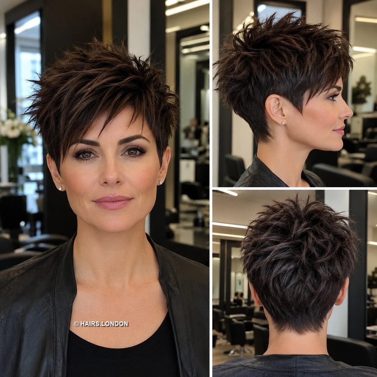 20 Textured Pixie Haircuts with Bold Color, Volume and Tapered Detail Espresso Tousled Pixie
