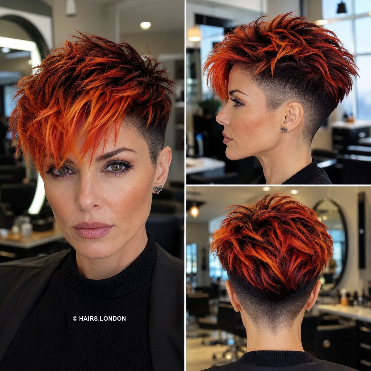 Flame Undercut Pixie