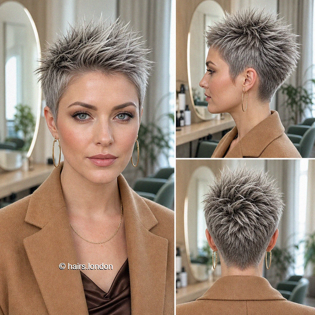 20 Short Pixie Haircuts with Texture, Color and Volume Frosted Silver Pixie