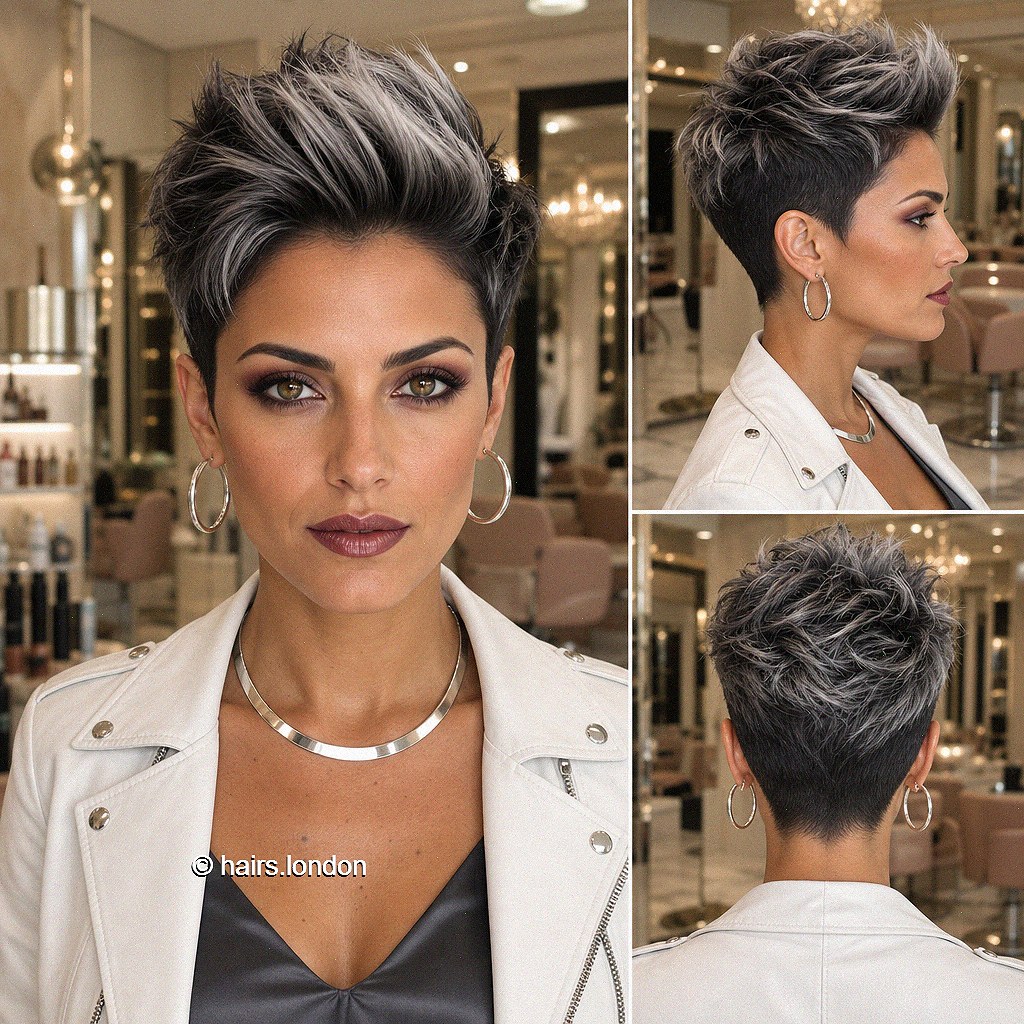 Graphite Quiff Pixie