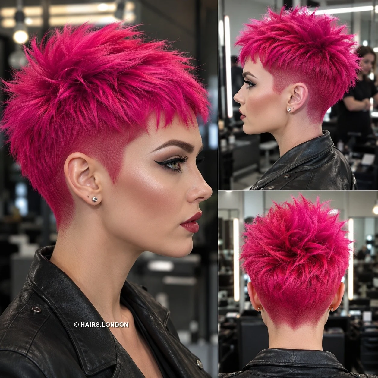 20 Bold Pixie Haircuts with Spiky Texture, Rich Color and Volume Hot Pink Pixie
