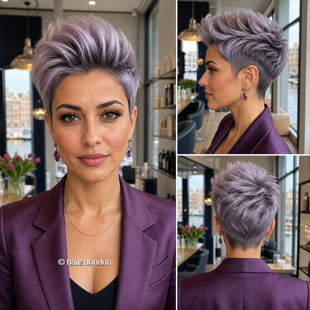 Lavender Sculpted Pixie