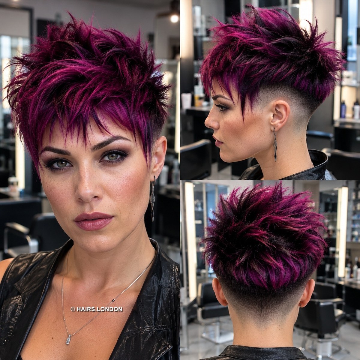 Magenta Spiked Pixie