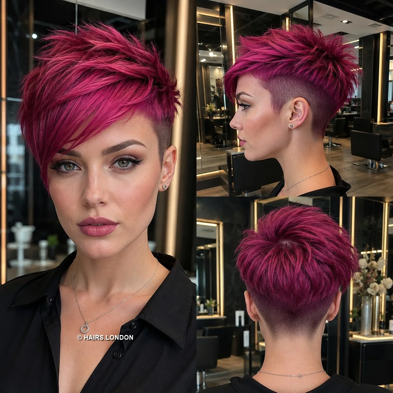 Magenta Spiky Pixie