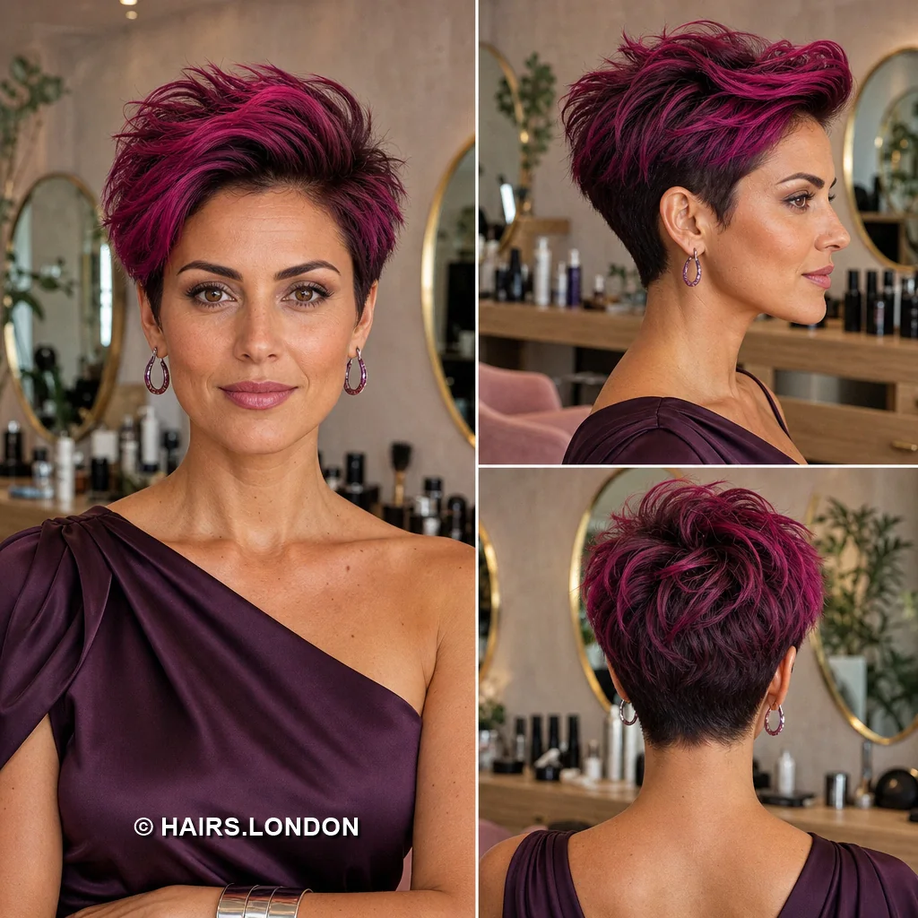 Magenta Swept Pixie