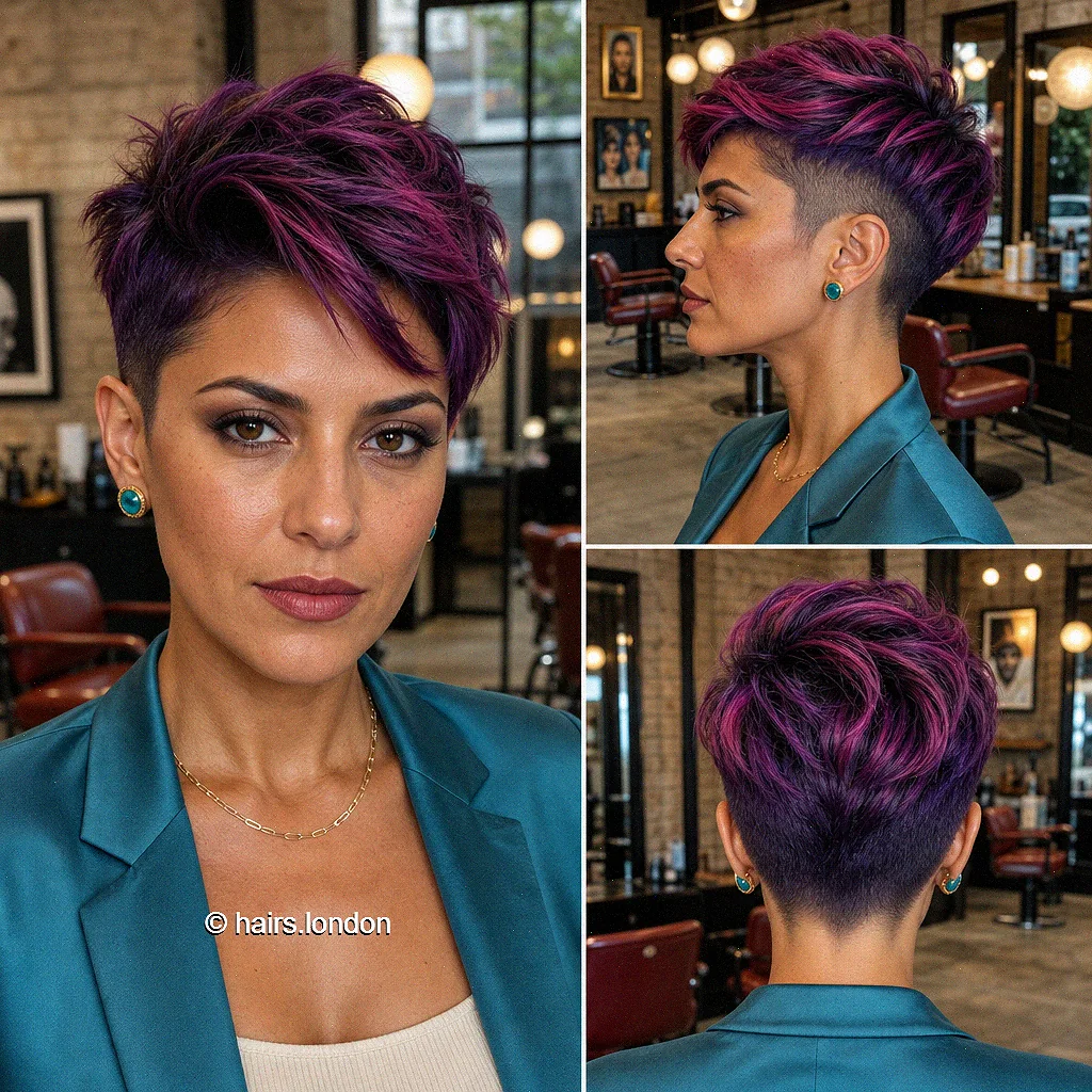 Magenta Tousled Pixie