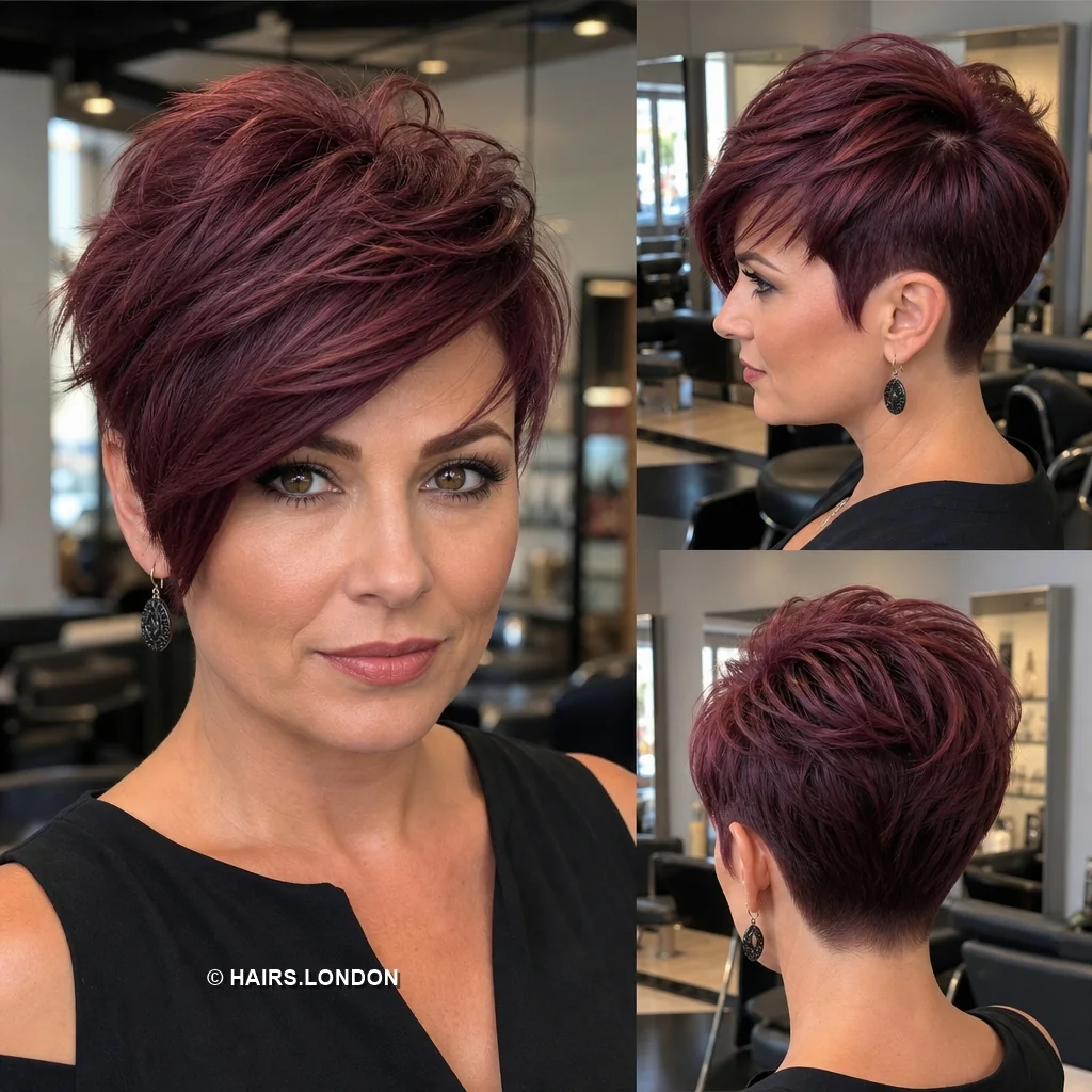 Merlot Layered Pixie