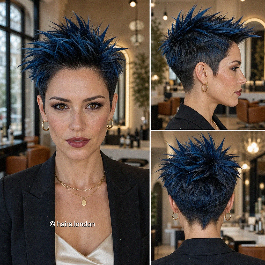 20 Short Pixie Haircuts with Texture, Color and Volume Midnight Blue Pixie