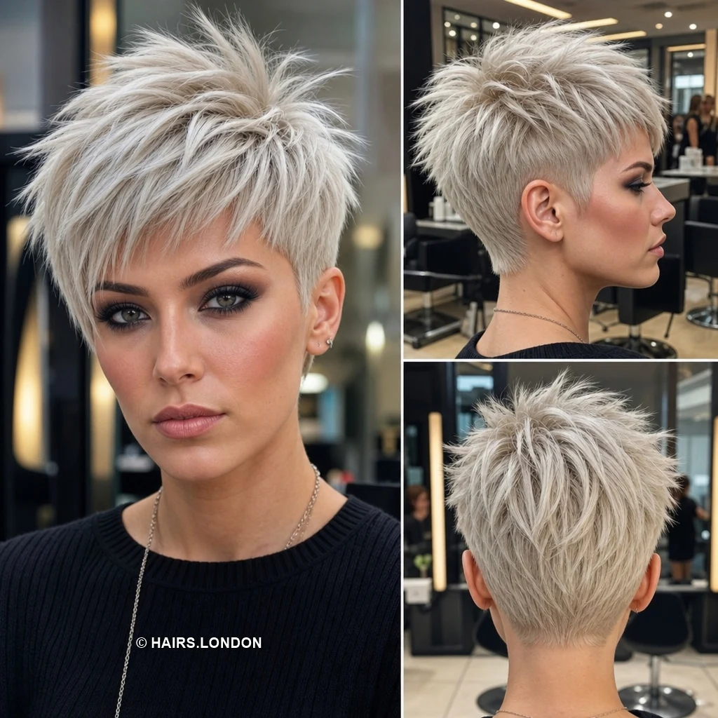 20 Textured Pixie Cuts with Bold Color, Swept Fringes and Crown Lift Pearl Feathered Pixie