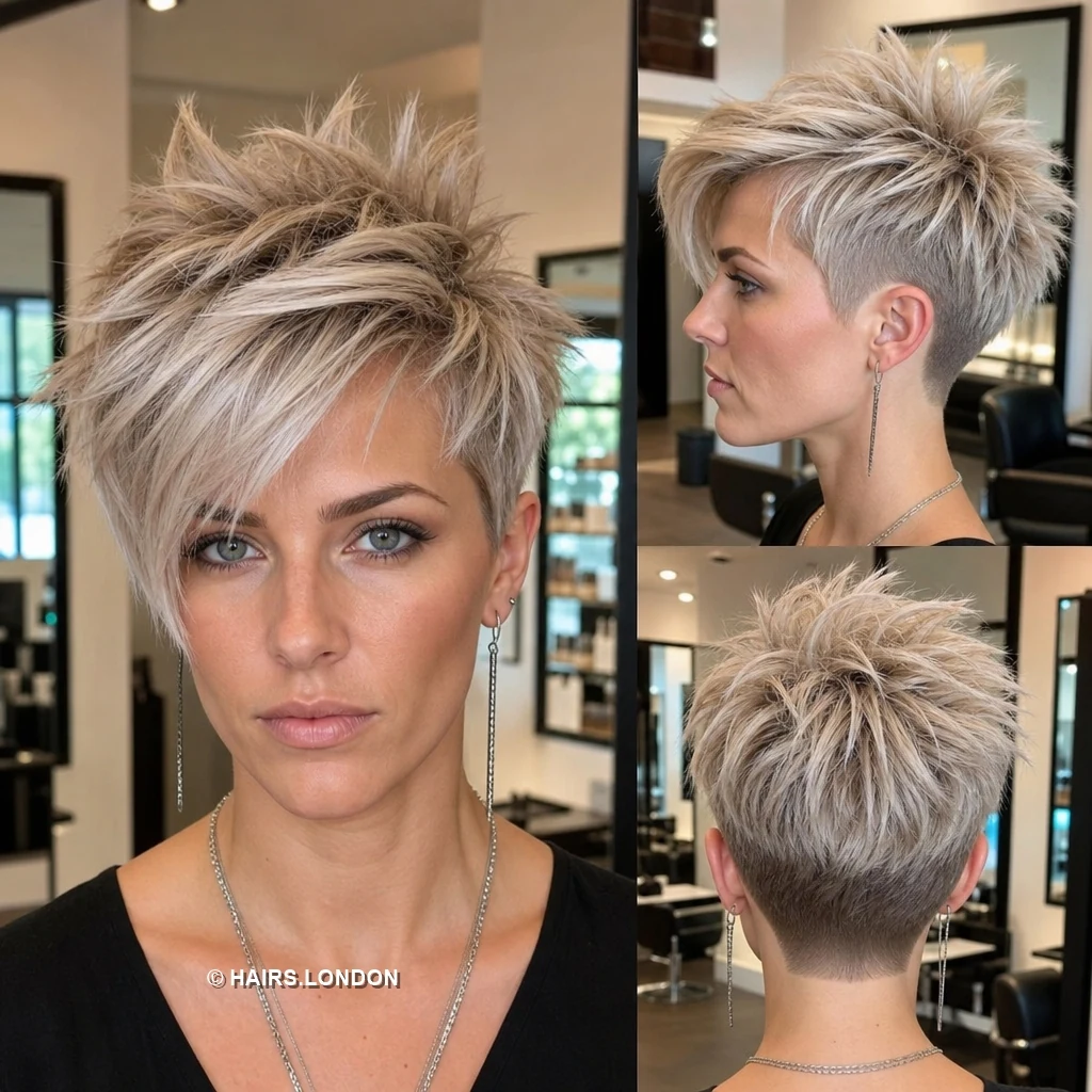 20 Short Pixie Haircuts with Texture, Color and Volume Platinum Feathered Pixie