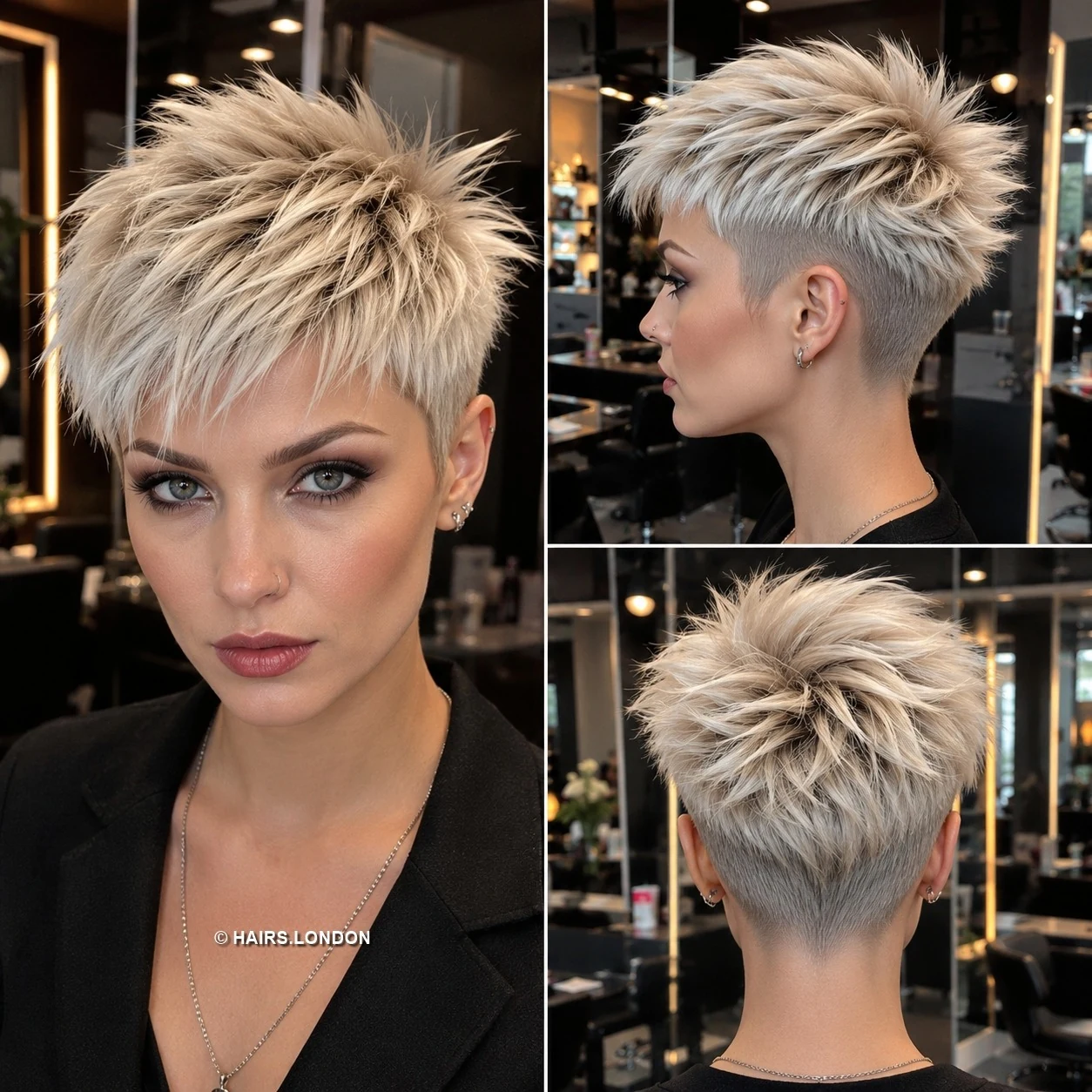 20 Bold Undercut Pixie Haircuts with Texture and Color Platinum Tousled Pixie