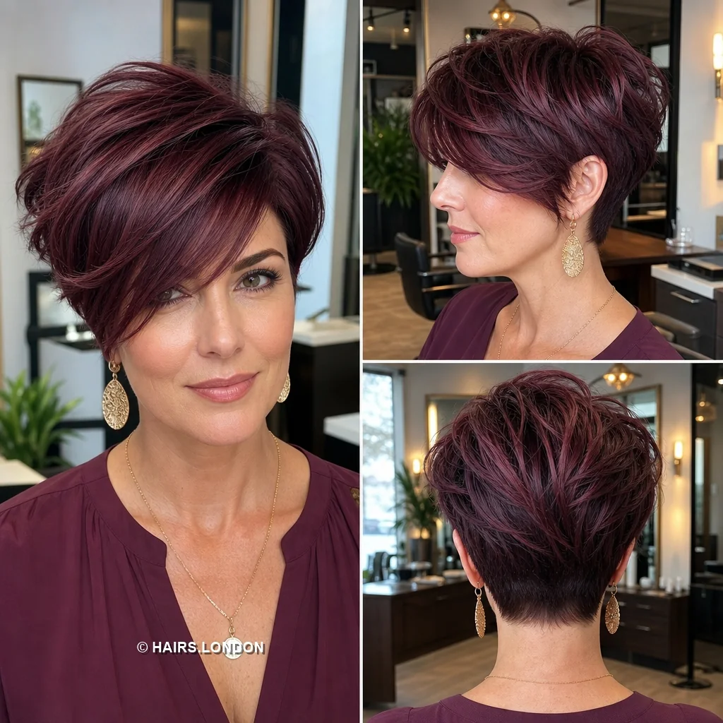 Plum Swept Bixie