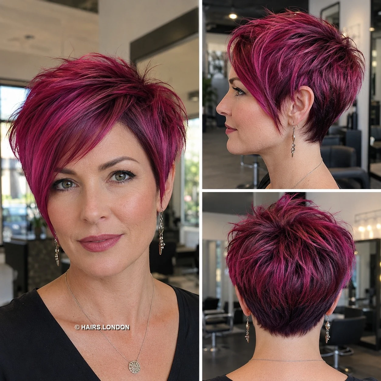 Raspberry Swept Pixie
