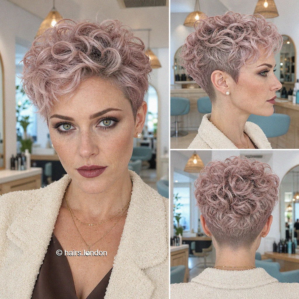 20 Textured Pixie Haircuts with Bold Colors and Soft Curls Rose Curly Pixie
