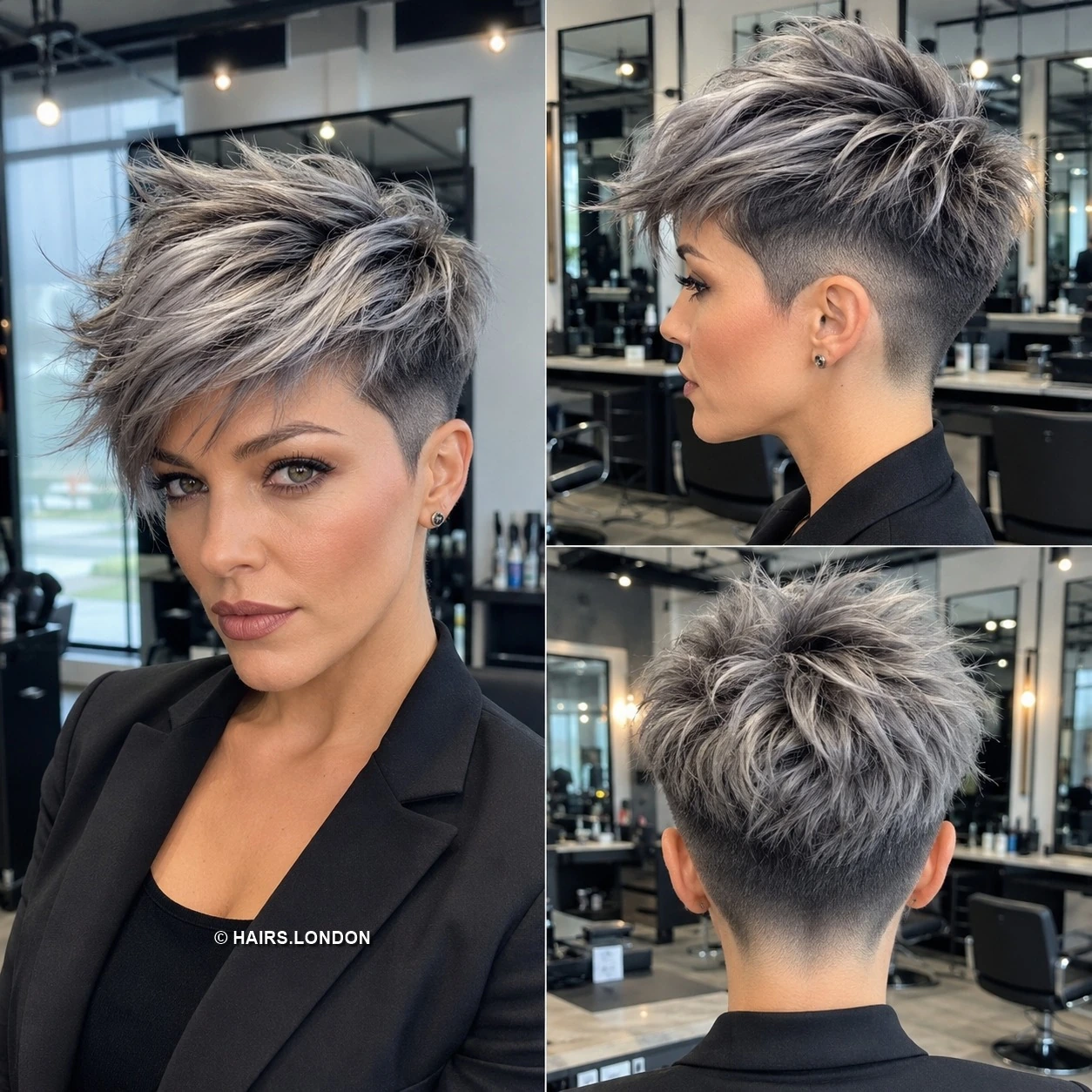 Silver Undercut Pixie