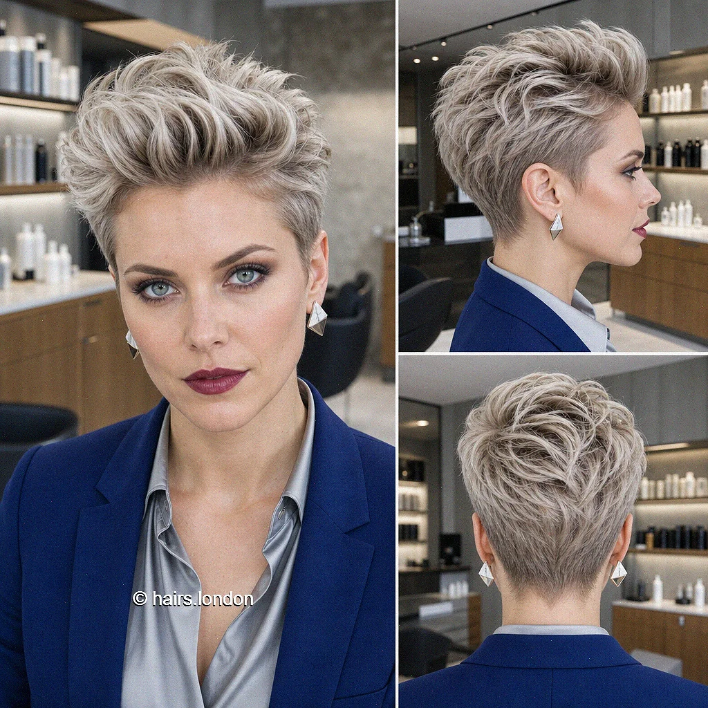 Silver Wavy Pixie