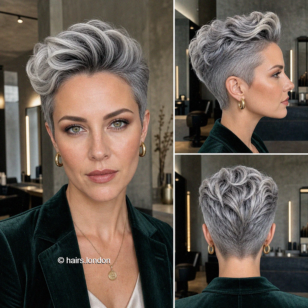 20 Short Pixie Haircuts with Texture, Color and Volume Steel Silver Pixie