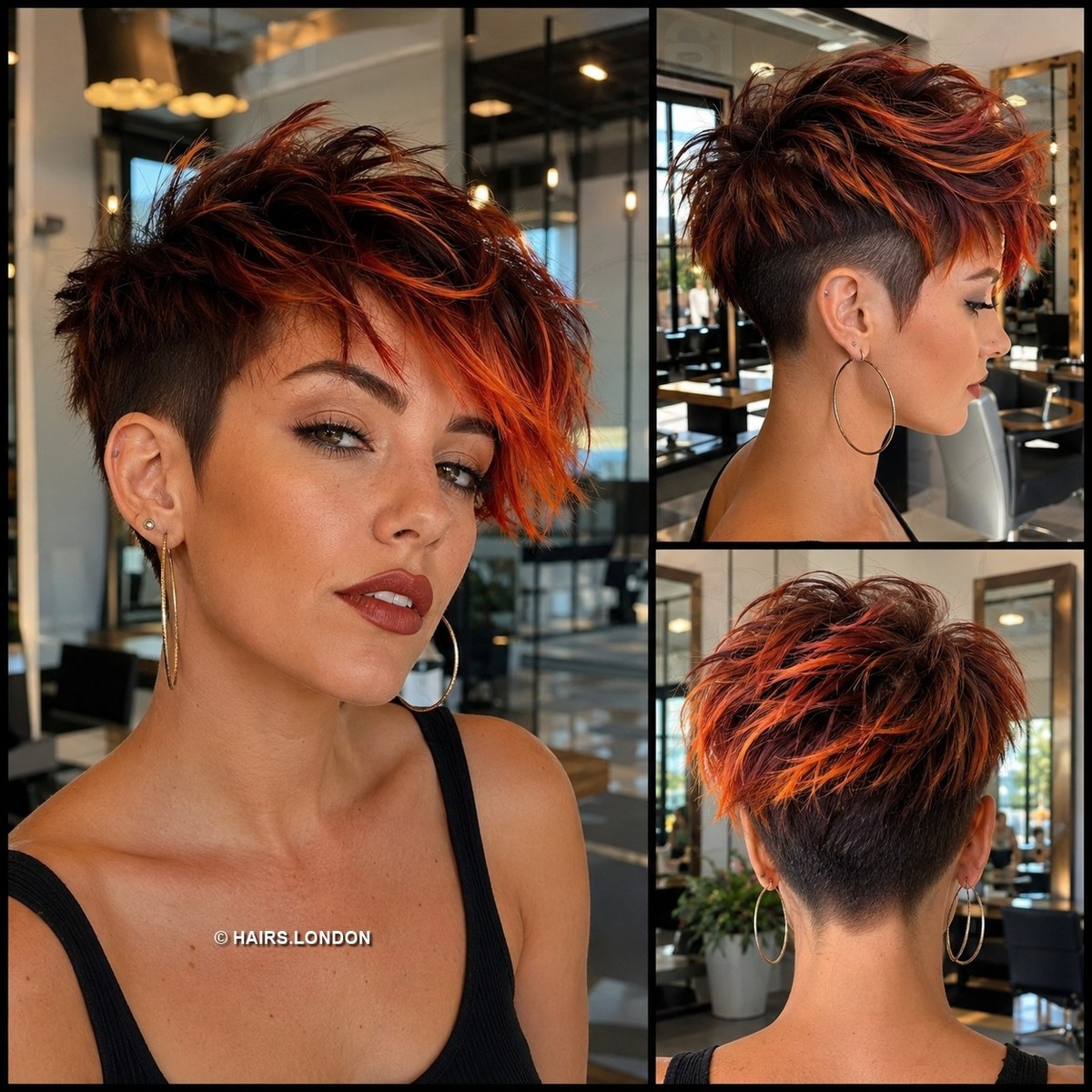 Tangerine Undercut Pixie