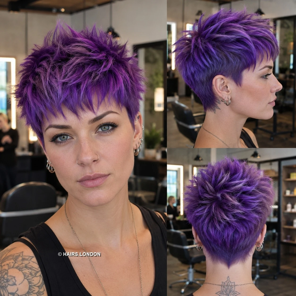 Violet Choppy Pixie