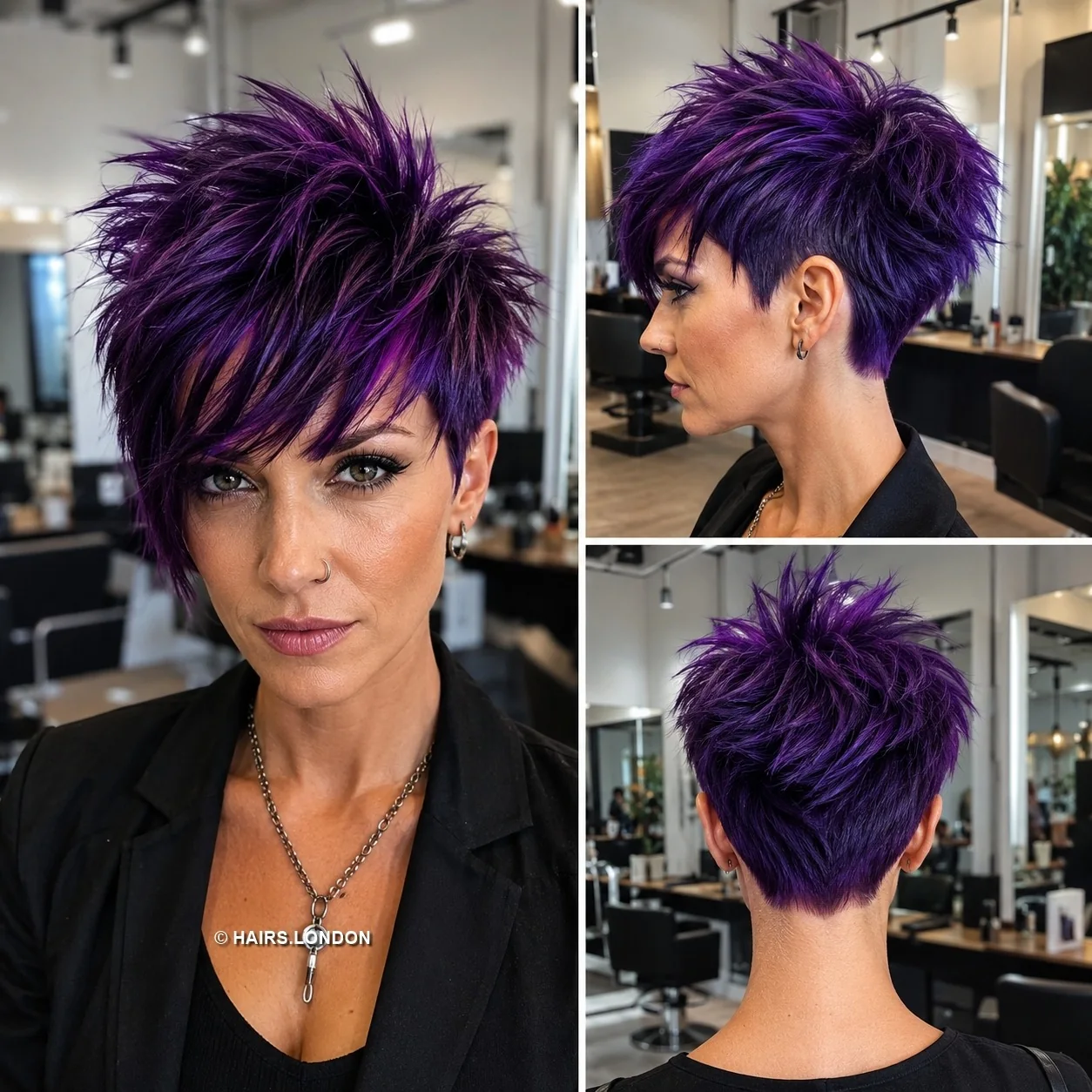 Violet Spiky Pixie