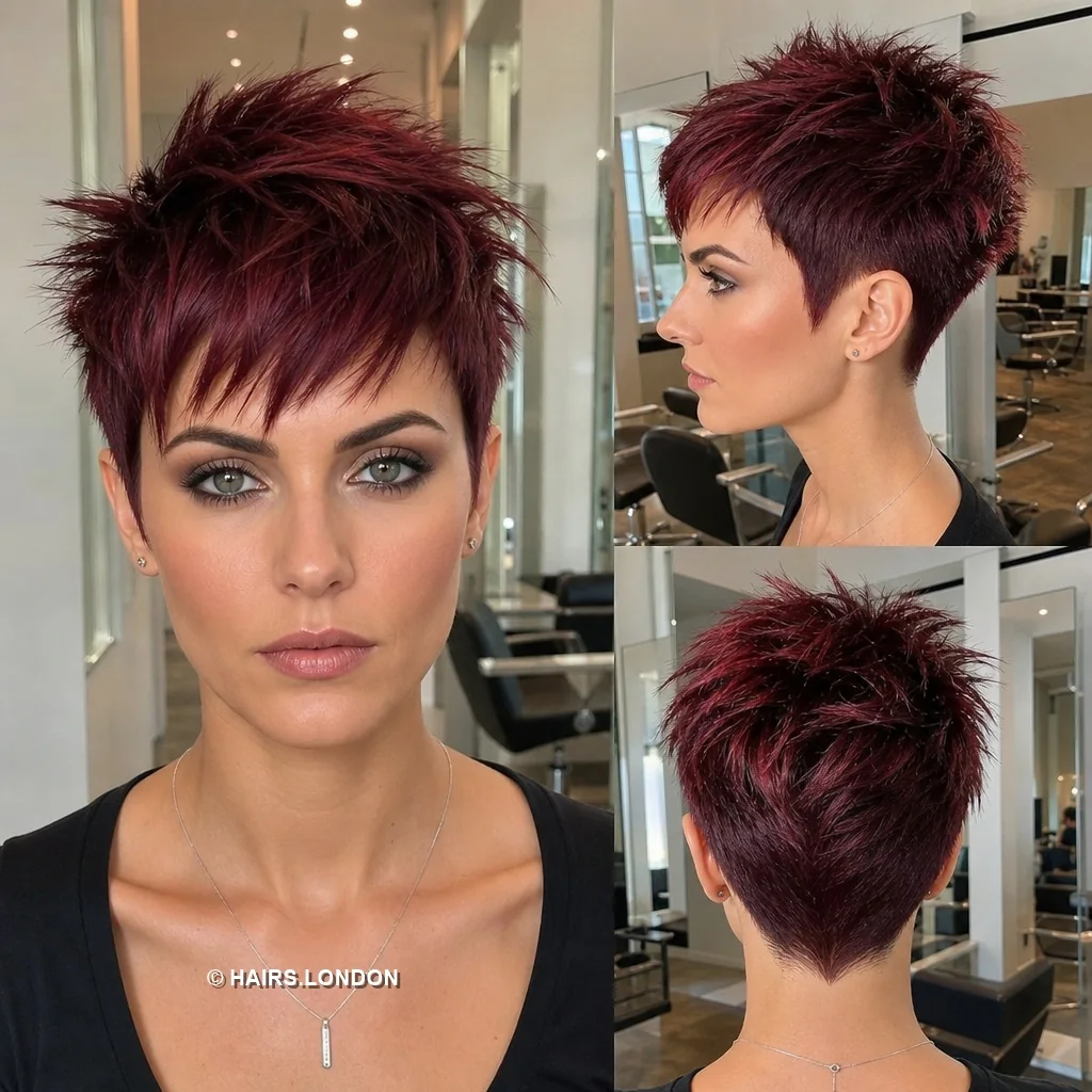 Wine Tapered Pixie