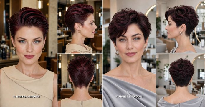 17 Burgundy Pixie Haircuts with Rich Dimension and Modern Texture