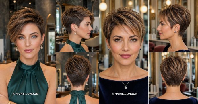 18 Highlighted Pixie Haircuts with Caramel Ribbons and Blonde Accents
