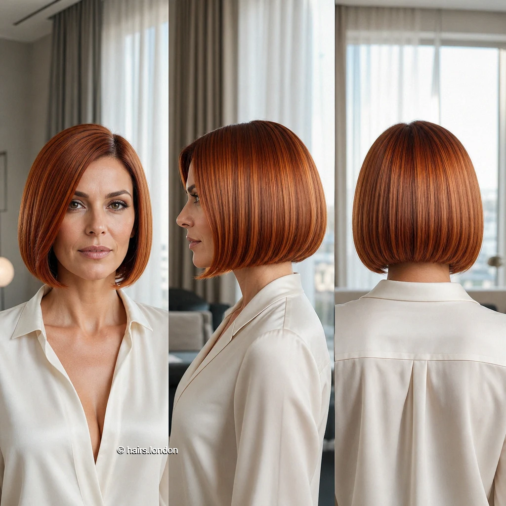 20 Red Bob Haircuts, From Sleek Chin-Length Shapes to Short Layered Cuts Amber Rounded Bob