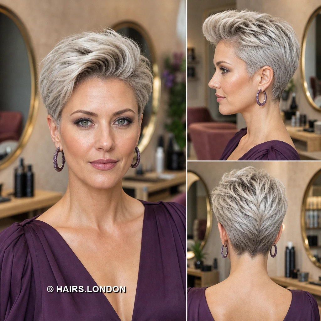18 Silver Pixie Haircuts with Swept Fringes, Soft Waves, and Textured Crowns Ash Asymmetric Fringe