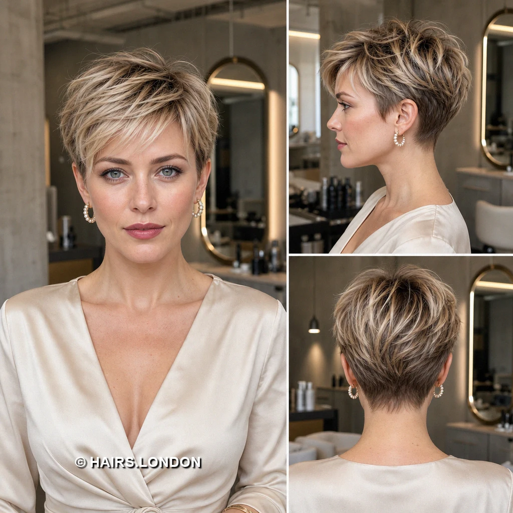 20 Ash Blonde Pixie Cuts with Swept Fringes and Tapered Napes Ash Backcombed Pixie