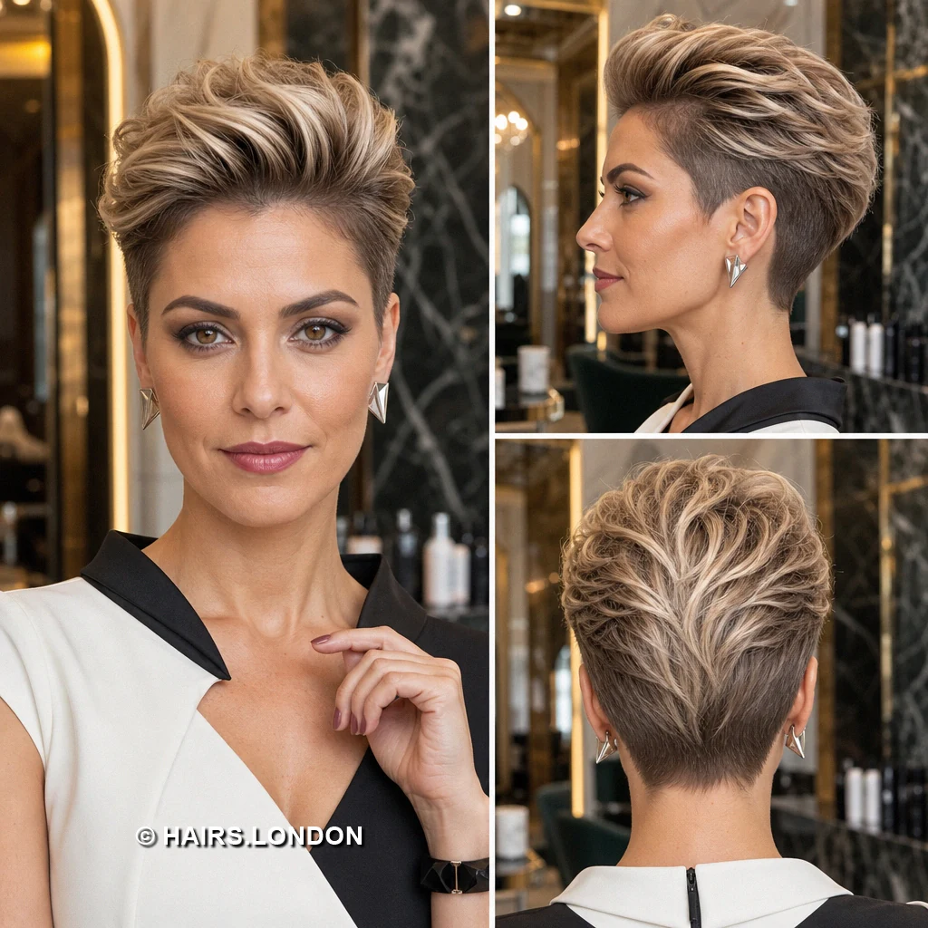 19 Textured Pixie Cuts with Sweeping Fringes, Lifted Crowns, and Tapered Napes Ash Feathered Pixie