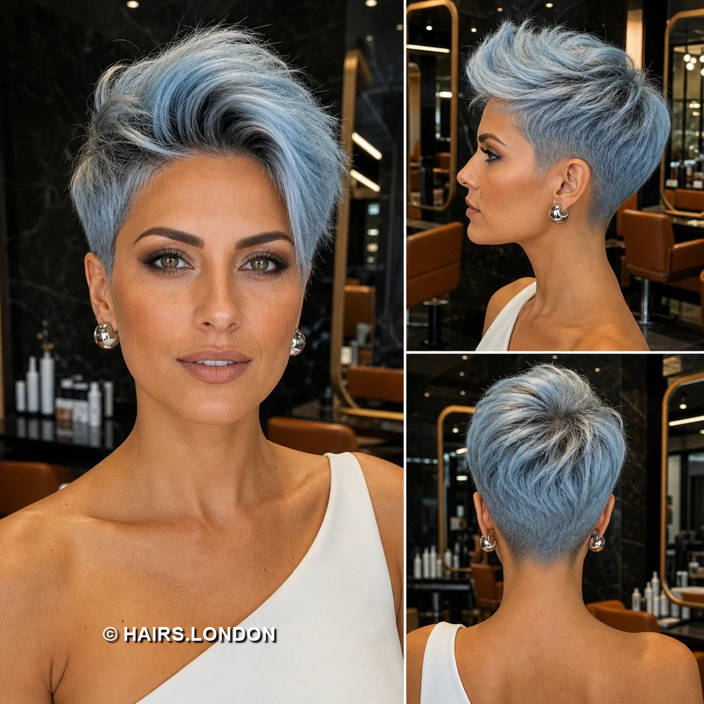 15 Textured Pixie Haircuts With Distinctive Color and Shape Ash Featherlight Pixie