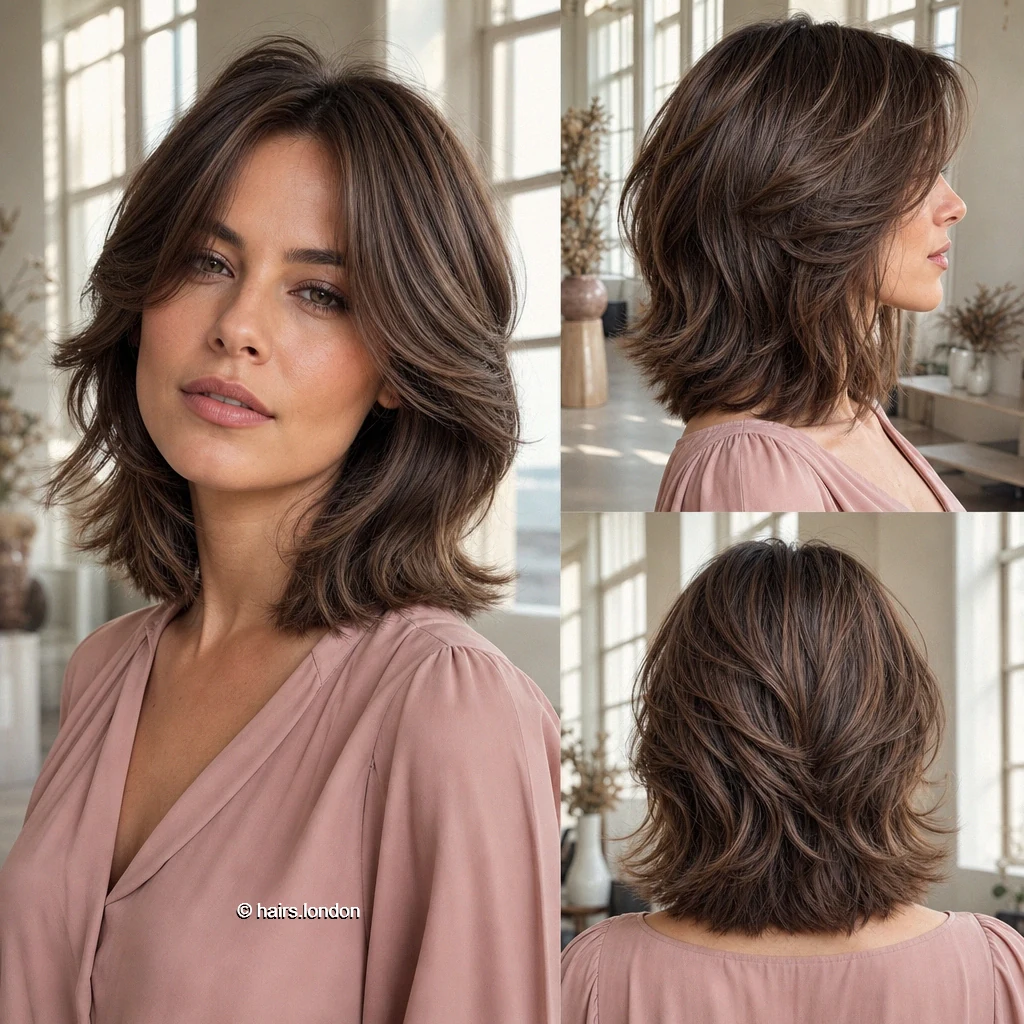 20 Rounded and Layered Bob Haircuts for a Shape That Moves Ash Flicked Bob