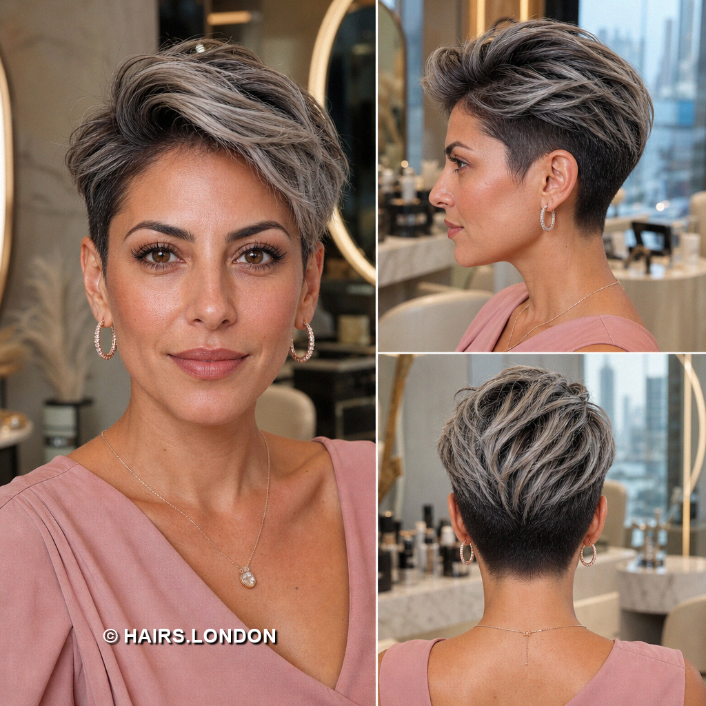 18 Gray Pixie Haircuts with Silver Waves Curls and Spiky Layers Ash Lifted Pixie