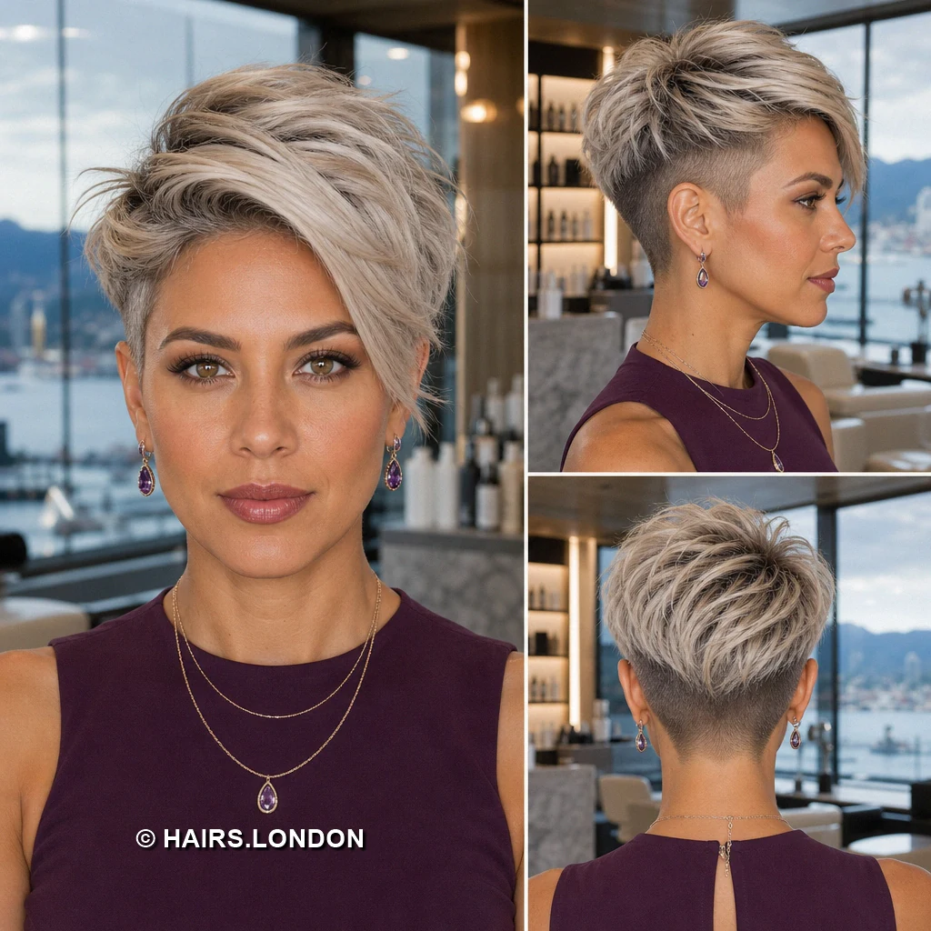 18 Silver Pixie Haircuts with Swept Fringes, Soft Waves, and Textured Crowns Ash Piecey Fringe