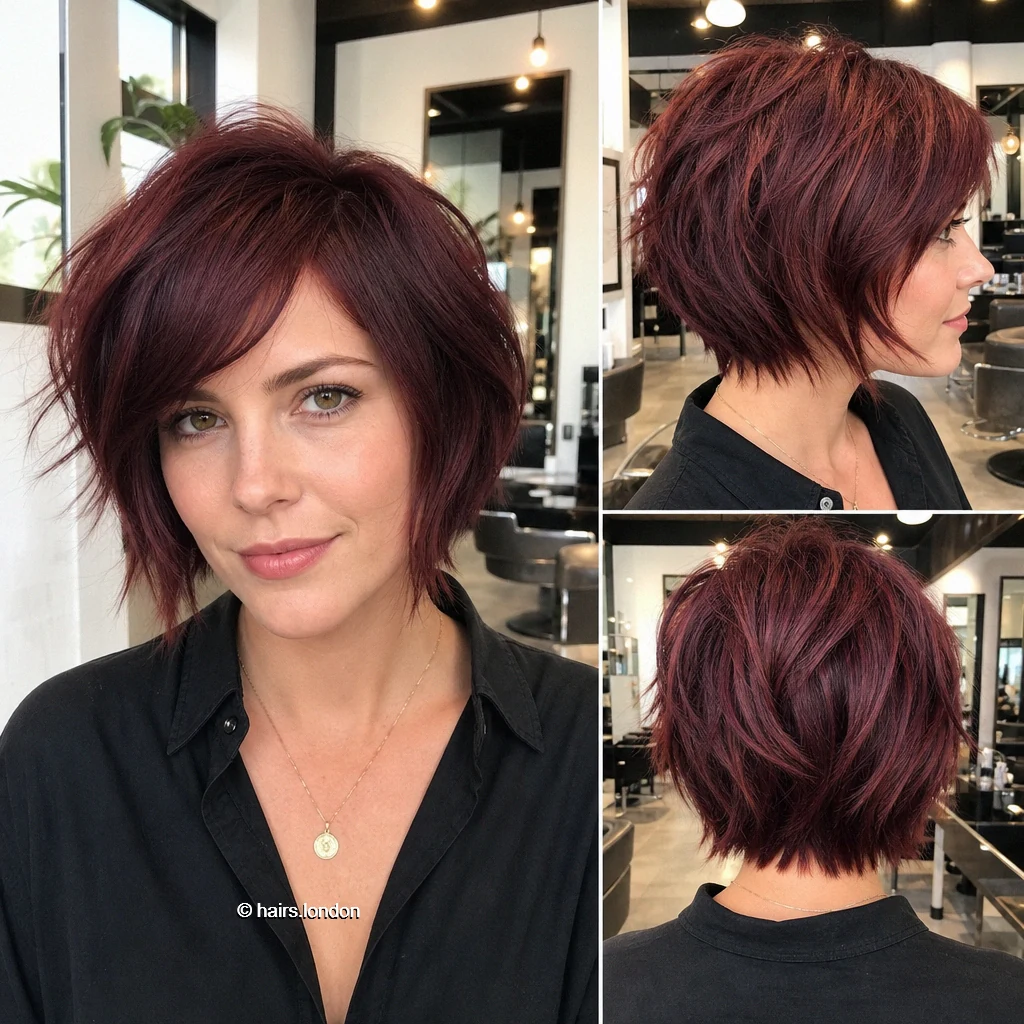 Aubergine Layered Bob