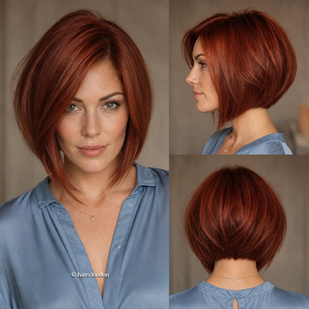 20 Red Bob Haircuts, From Sleek Chin-Length Shapes to Short Layered Cuts Auburn Extended Bob