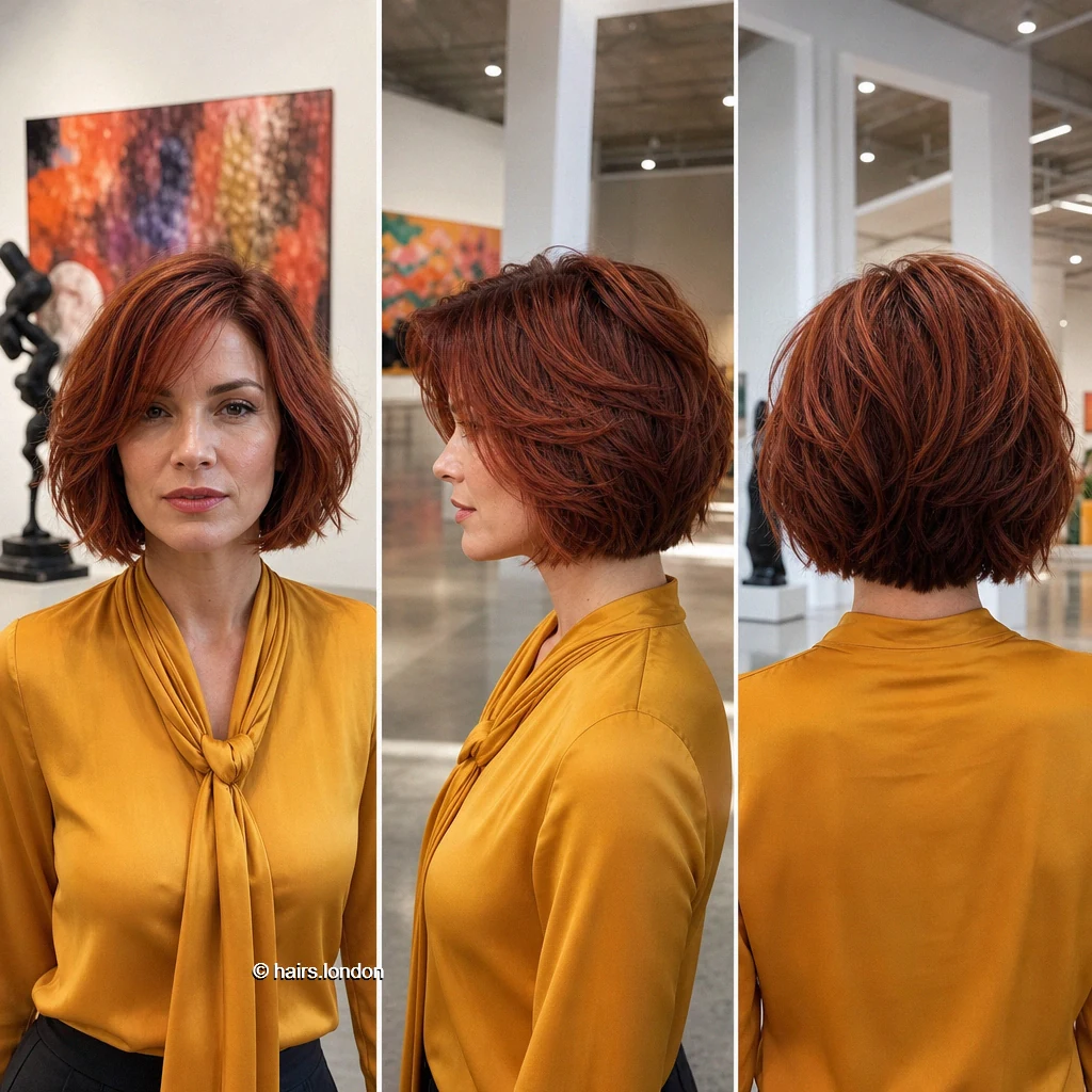 Auburn Fluttered Bob
