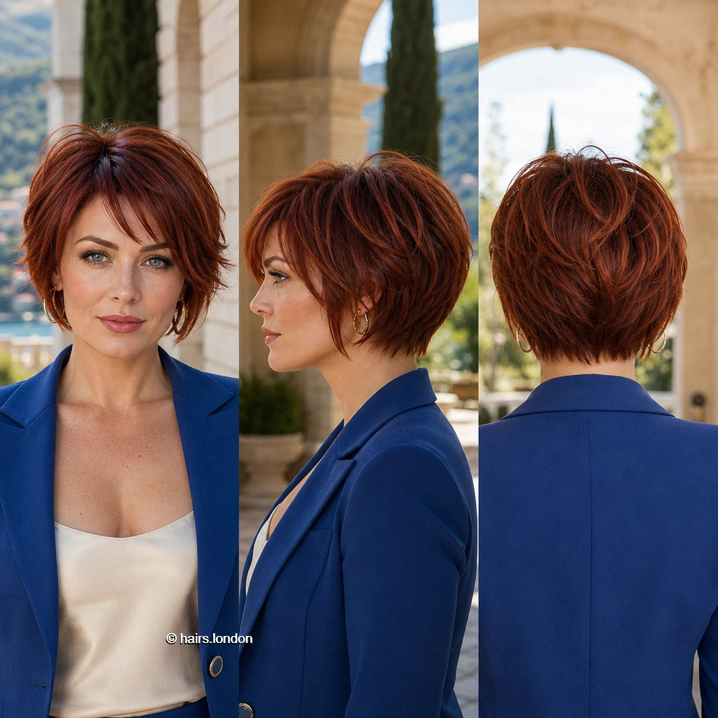 20 Colorful Bob Haircuts, From Textured Crops to Sleek Angled Shapes Auburn Graduated Bob