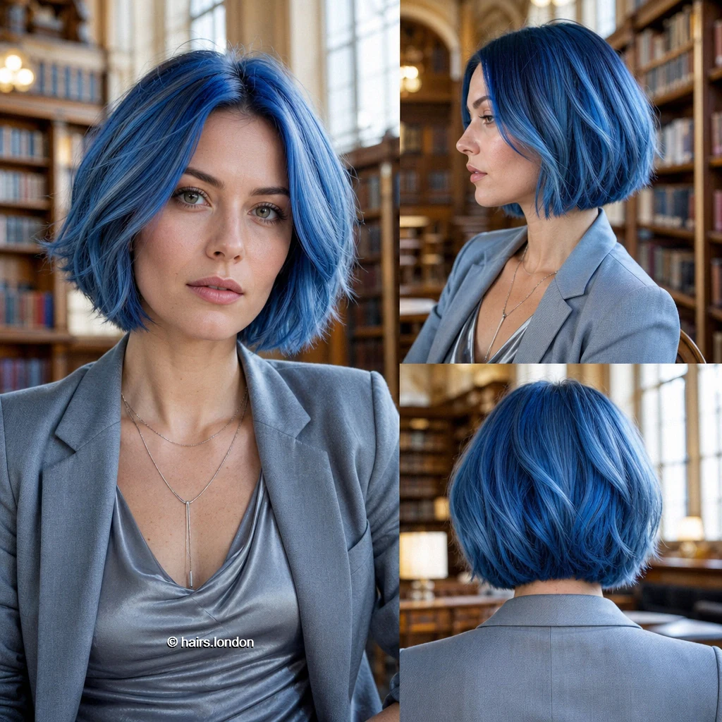 18 Blue Bob Haircuts, From Sleek Lines to Textured Layers Azure Airy Bob